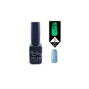 Moonbasa Nails Gél lakk 5ml #633 Csillámos kék Foszforeszkáló gél lakk - MoonbasaNails