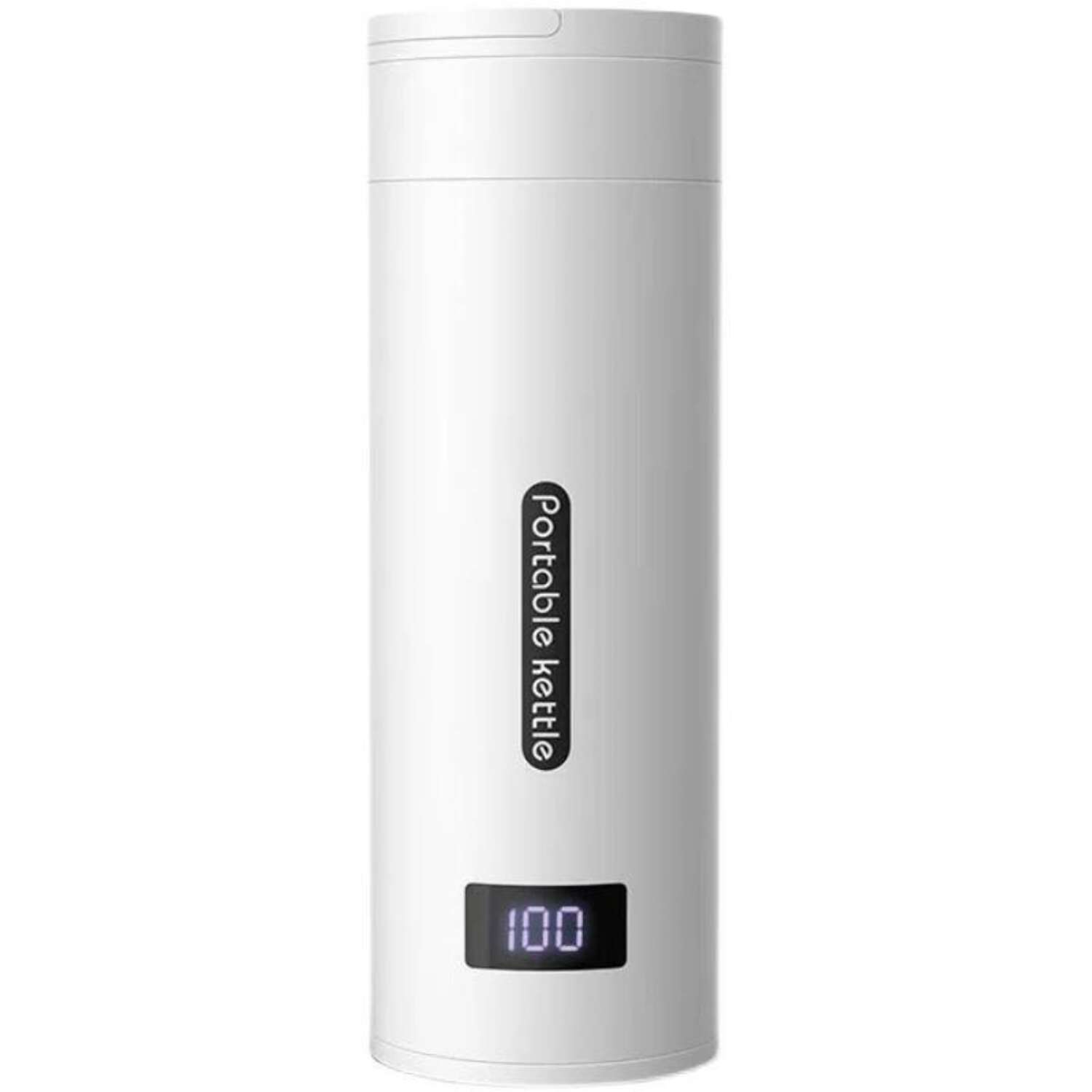 Prenosná rýchlovarná kanvica 3 v 1, termoska, 380 ml, 4 prednastavené teploty, automatické vypnutie, nerezové vnútro, biela