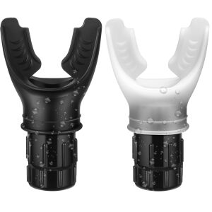 Hordozható légzéstréning eszköz, növeli a tüdőkapacitást, javítja a fizikai állóképességet és az alvást, csökkenti a stresszt, állítható ellenállás, 2 darab mellékelve, fehér/fekete