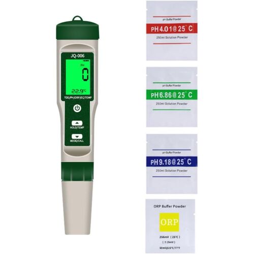 10-in-1-Wasserqualitätstester (PH/TDS/EC/ORP/S.G/Salzgehalt/Temperatur/H2/Fruchtbarkeit/Widerstand) für Schwimmbäder, Trinkwasser, Kochen, Aquarien und mehr 147291516