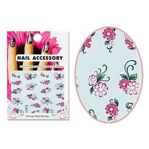 Nail stickers with floral design, BLE-1145, for finger and toe nails - Nail design
