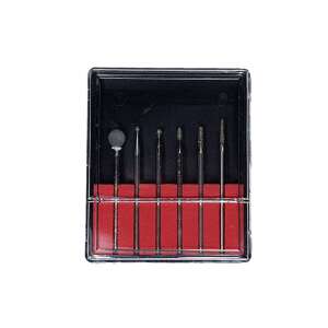 Diamond grinding head set, 6 pieces, for nail care, manicure, pedicure - Nail grinder accessory