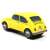 Sárga Plüss Volkswagen Bogár 1970 Játékautó Hátsó Nézet
