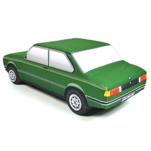 Zöld BMW E21 plüss autó, hátulnézet - Plüssjáték