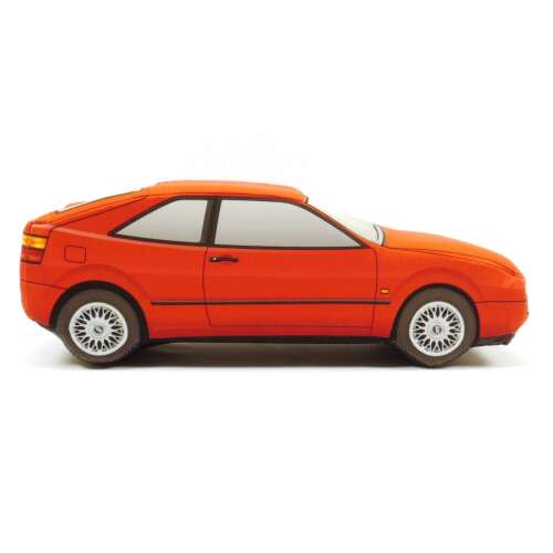 Plüss Volkswagen Corrado 1992, piros, oldalnézet - Plüssjáték