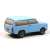 Kék Trabant 601 Kombi plüssjáték, hátulnézet