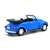 Kék Welly Volkswagen Beetle Cabriolet Fém Modellautó Hátsó Nézete