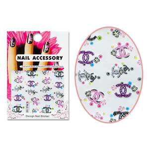 Nail stickers with a floral Gucci logo design - Nail sticker