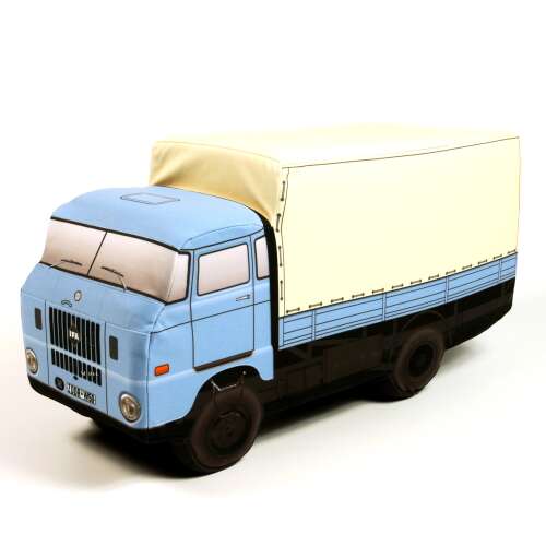 Plüss IFA W50L teherautó, kék, plüss játék, teherautó játék, gyerekjáték, ajándék gyerekeknek, ajándék felnőtteknek - Plüssjáték