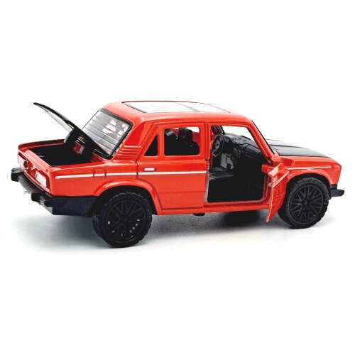 Piros Lada 1500 játék autó, 1:36 méretarányú, nyitott ajtókkal és csomagtartóval - Modell és makett