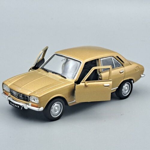 Welly Peugeot 504 1975 arany színű modellautó nyitott ajtókkal - Welly
