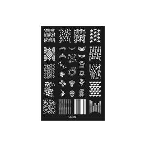 Nail stamping plate QQ09 with various designs for nail art - Nail design