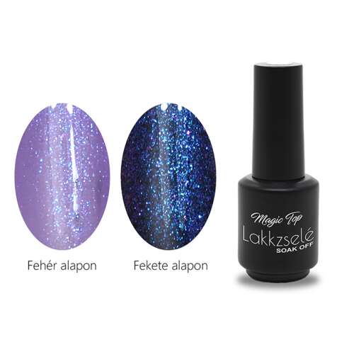Magic Top géllakk #452 világos kék, 5ml, Soak Off, fedőréteg, géllakk, világos kék géllakk, Magic Top géllakk, Magic Top géllakk világos kék, Magic Top géllakk #452 - Gél lakk