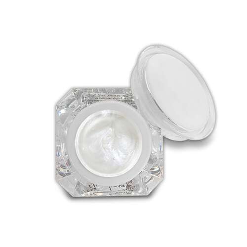 Fixálásmentes színes zselé 5g F37 Gyöngyház üveg, gyöngyházfehér körömzselé, fixálásmentes zselé, 5g, köröm díszítéshez és műköröm építéshez