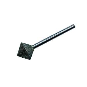 Karbid fej műköröm csiszoláshoz #013-C Ezüst szögletes, diamond nail drill bit, square shape, silver - Nail grinder accessory