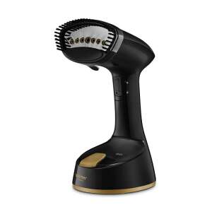 Zelmer ZGS1800 Compact Handheld Garment Steamer, black and gold, front view - Steam iron