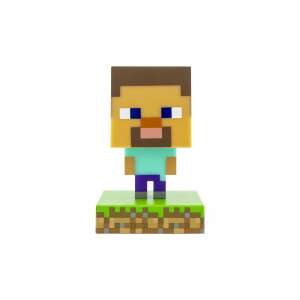 Paladone Minecraft Steve Icon Stimmungslicht, eine 11 cm große leuchtende Figur von Steve aus dem Minecraft-Videospiel - Dekorative Lampen