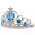 Ezüst Tiara - Kék Kövek - Hercegnői Fejdísz 91545697