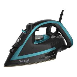 Călcător cu aburi Tefal Puregliss FV8066E0 cu filtru Micro Calc, negru și turcoaz - Tefal