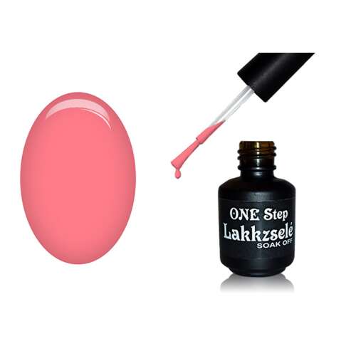 ONE Step Gél lakk 5ml #243 Élénk tearózsaszín, Leoldható, UV és LED lámpa alatt köt - One Step