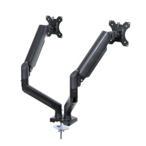 ART UM-116 13"-27" LCD TV/Monitor asztali tartó - Fekete (2 kijelző)