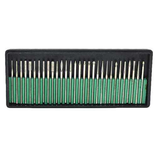 30 darabos gyémánt csiszolófej készlet forgó szerszámokhoz