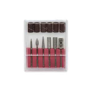 6 piece nail drill bit set with sanding bands for electric nail drill - Nail grinder accessory