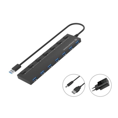 Conceptronic 7 portos USB 3.0 Hub hálózati adapterrel - Conceptronic