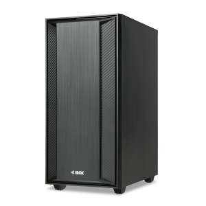 Ibox Cetus 906 black computer case, front view - Computer Case