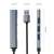 Qoltec 53791 USB-A 3.2 Hub, 4 port, szürke, fekete kábel, méretek