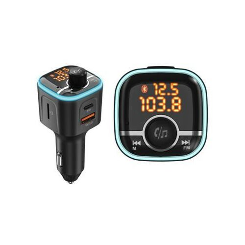 Navitel BHF04 Max Bluetooth FM Transzmitter kijelzővel, autós kiegészítő