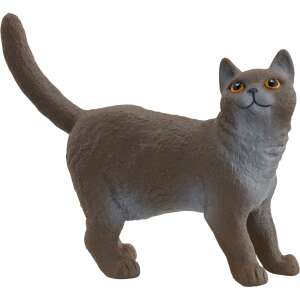 Schleich Farm World Brit rövidszőrű macska figura, grey cat figurine - Schleich