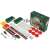 Theo Klein Multi-Tech + IXOLINO 107 piece construction set, showing all the parts included, including a Bosch mini screwdriver, nuts, bolts, and various construction pieces