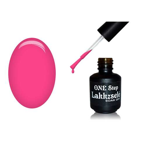 ONE Step géllakk 5ml #284 Neon pink, leoldható gél lakk tartós körmökhöz - One Step