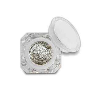 Fixálásmentes színes zselé 5g F46 Ezüstpor silver glitter nail gel - Nail design