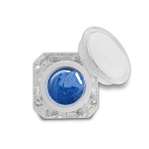 Fixálásmentes színes zselé 5g F43 Csillámos párizsi kék köröm csillám por