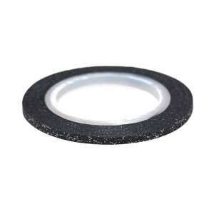Black glitter nail art tape, self-adhesive, for nail designs - Nail sticker