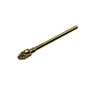 Karbid fej műköröm csiszoláshoz #010-2XC Arany kúpos, gold carbide nail drill bit - Nail grinder accessory