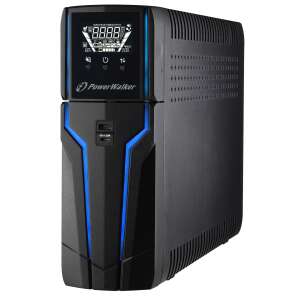 PowerWalker VI 1000 GXB 1000VA / 600W Vonalinteraktív UPS, fekete, ferde nézet - Power Walker