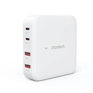 Choetech PD8008 2x USB Type-C / 2x USB Type-A GaN Hálózati töltő - Fehér (100W)