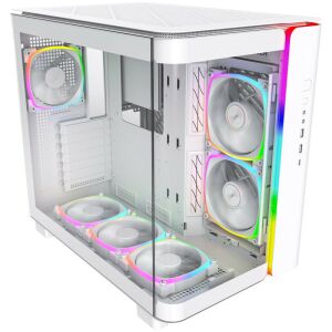 Montech KING 95 PRO Fehér Számítógépház ARGB Ventilátorokkal és Edzett Üveggel - Számítógépház