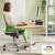 Person using Leitz Ergo grey footrest at desk, ergonomic design, adjustable height, comfortable for office work