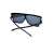 Fekete, túlméretezett napszemüveg UV400 védelemmel, hátulnézet