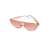 Rózsaszín túlméretezett napszemüveg UV400 védelemmel