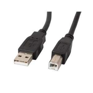Lanberg USB 2.0 A to USB 2.0 B cable, 3 meters, black, with ferrite core - Data Cable
