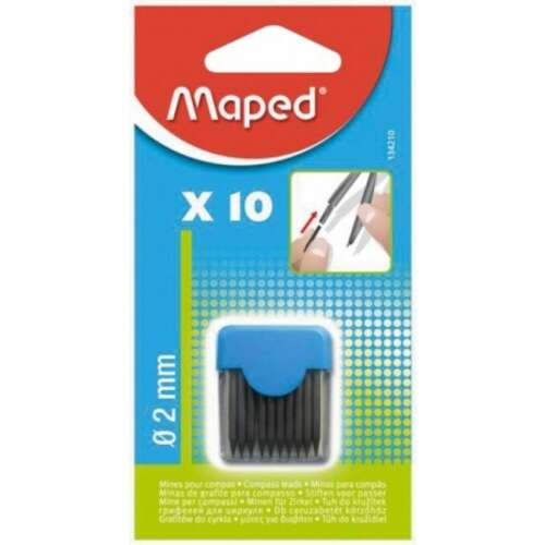 Maped Zirkelminen, 10er Pack, 2 mm, Graphit, zum Zeichnen und Konstruieren