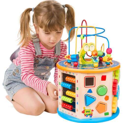 Pepita Giant din lemn 8in1 Skill Building Cube