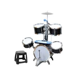 Zestaw perkusyjny 2IN1 Black Jazz z syntezatorem i stołkiem - Nonbrand Gra na instrumencie muzycznym