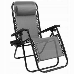 Pepita Zero Gravity Relax Chair mit Becherhalter #grau 95250896 Gartenmöbel