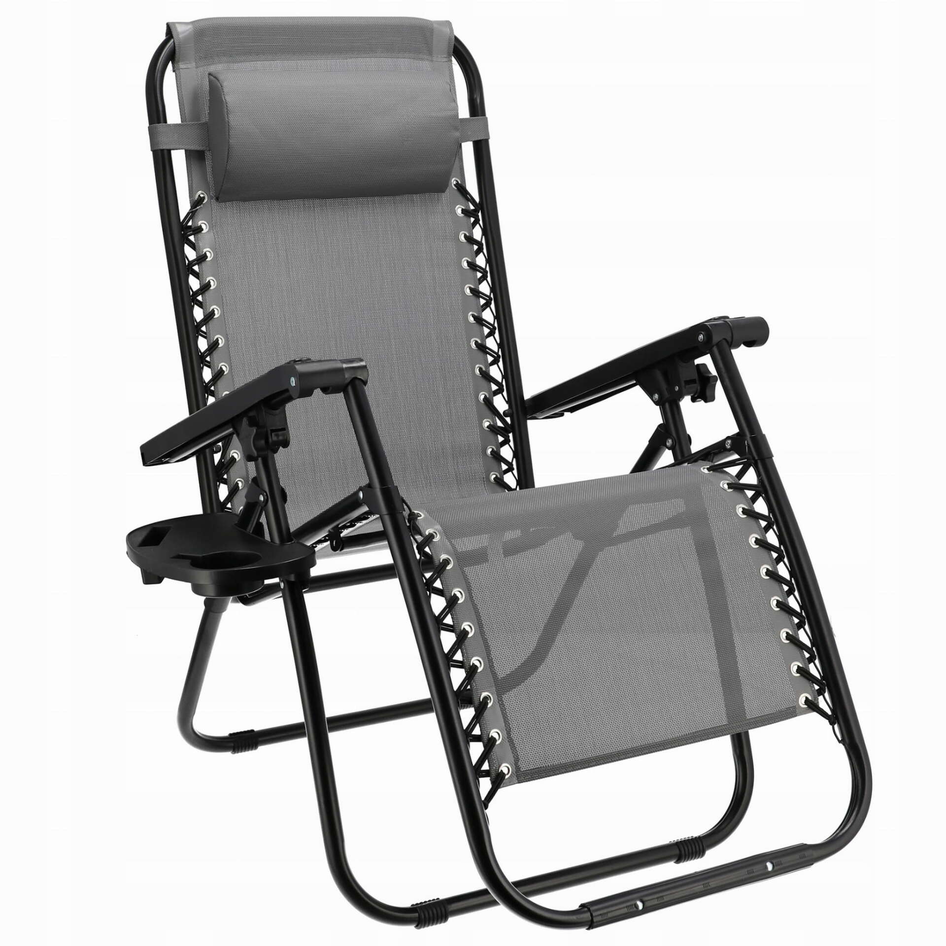 E-shop Relaxačné kreslo Pepita Zero Gravity s držiakom na pohár - sivá